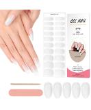 Kalolary 20PCS Nail Gel Polish Strips - White Transparent | Self-Adhesive Wrap Stickers for Cured Gel Nails | UV/LED Lamp Required - Buy Online on SooperMarket.com