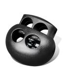 DYZD Plastic Cord Lock End Toggle Double Hole Spring Stopper Fastener Slider Toggles End (Black 10 PCS) - Buy Online on SooperMarket.com