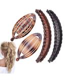 Aaiffey 4pcs Banana Hair Clips Vintage Clincher Combs Tool for Thick Curly Hair Accessories Fishtail Hair Clip Combs Double Banana Clip Set for Women Girls 4 Pcs - Buy Online on SooperMarket.com
