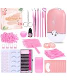325 PCS Professional Lash Extension Supplies Kit - Pink | Lash Fan Clusters, Glue, Remover, Tweezers | Ideal for Beginners - Buy Online on SooperMarket.com