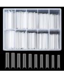 QOOSIKICC 200 Pcs Clear Acrylic Nail Tips Extra Long Straight Square Nail Tips C Curve Full Cover Acrylic Fake Nails Artificial False Nail Tips for Salons & DIY Nail Art - Buy Online on SooperMarket.com
