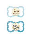 Mam Supreme Night Schnuller in the 2 Set bright baby pacifier for healthy dental and jaw development prevents skin irritation with pacifier box 16+ months tiger/universe 16+ months/night - Buy Online on SooperMarket.com