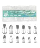 Short Nail Tips - 600PCS Half Matte Soft Gel Nail Tips Full Cover False Nails Tips Clear Acrylic Fake Nails Tips for Press On Nails Short 12 Size 600 PCS (600-Medium-B) B Medium - Buy Online on SooperMarket.com
