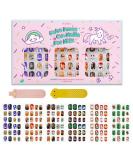 144Pcs Kids Press on Nails Set - No Fading, Quick Stick On, Cute Pre-Glued Fake Nails for Girls - Perfect Christmas Gift for Children, Stars Design - Buy Online on SooperMarket.com