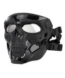 Airsoft Full Face Tactical Paintball Mask - Clear Lens for Halloween, Cosplay & CS Games - Buy Online on SooperMarket.com