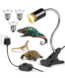 Tortoise Heat Lamp 50W UVA UVB Basking Lamp with 360 Rotatable Clip & Power Adapter 30cm Rotatable Gooseneck with 3 x 50W Heat Bulb Heating Light for Reptiles Lizard Turtle Snak Aquarium - Buy Online on SooperMarket.com