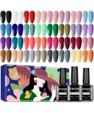 JODSONE 35 PCS Gel Nail Polish Set- Gel Nail Kit with 32 Colors Gel polish Kit Base Coat No Wipe Top Coat Matte Top Coat Nail Polish Set Green Blue Red Pink Collection Gifts for Women Multicolor - Buy Online on SooperMarket.com
