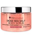 Pranatural Dead Sea Body Peeling Salt 500g - Moisturizing & Nourishing Vegan Paraben-Free - Peaches & Honey - Buy Online on SooperMarket.com