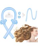 Heatless Silk Curling Band - Overnight DIY Curls for Long & Medium Hair | Locken Writer Hair Curler Set in Blue - Buy Online on SooperMarket.com