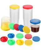 Non-Spill Paint Cups for Kids with Flip Lids - Set of 24 Assorted Colors for Art Supply, School, Classroom, Artist Studio - Buy Online on SooperMarket.com