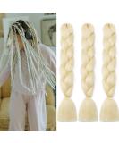 Gairyan 24 Jumbo Braids Extensions - Ombre Synthetic Hair - 3 Pack of Bleached Blonde Braid Hair for Box Braid & Crochet Twists - 300g 60cm - Buy Online on SooperMarket.com