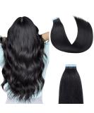 AGMITY Tape in Hair Extensions Human Hair Jet Black 16 inches 20pcs 40g/pack Invisible Straight Seamless Skin Weft Remy Hair Extensions Tape in Human Hair(16 inches #1 Jet Black) 16 inch #1 Jet Black - Buy Online on SooperMarket.com