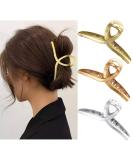Claw Hair Jaw Clips Barrettes - 3 Pcs No Slip Claw Clip Hair Clamp Grips for Women Girls Jaw Clips Clamp Barrettes(Plastic(Gold+Rose gold+Silver)) - Buy Online on SooperMarket.com