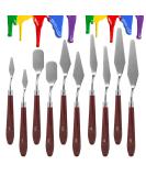10PCS Palette Knife, Stainless Steel Painting Knife Set, Flexible Spatula Pallet Knife, Metal Artist Knives , Oil Painting Accessories Color Mixing Scraper for Oil, Canvas, Acrylic Painting By CUALORK - Buy Online on SooperMarket.com