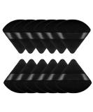 12pc Triangle Powder Puff Makeup Sponges with Strap - Soft Velour Beauty Tool for Mineral Powder & Foundation - Black - Buy Online on SooperMarket.com