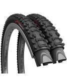 Fincci Pair 26x1.95 Bike Tires for MTB Mountain Hybrid Bicycle - Pack of 2 | Foldable 60 TPI, 50-559 Size - Buy Online on SooperMarket.com