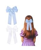 2 Pack Bow Hair Clips Pink Hair Bows for Women Girls Large Bow Clips Hair Barrette Hair Accessories(White Light Blue) White LightBlue - Buy Online on SooperMarket.com