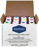AmeriColor Student Kit - 12 .75 oz Soft Gel Paste Food Coloring Set - Buy Online on SooperMarket.com