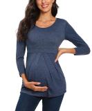Love2Mi Maternity Nursing Shirt - Layered Wrap Design - Navy - Small - Buy Online on SooperMarket.com