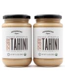 Organic Ethiopian Sesame Tahini Paste - Hulled - Stone-Ground, Unsalted, Gluten-Free, Kosher, Vegan, Peanut-Free, 11.6 Ounce Glass Jars (2-Pack) by Pepperwood Organics - Buy Online on SooperMarket.com