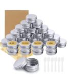 Veuwolm 30 pieces of aluminum cocks travel cream box crucible cream can empty crime with 72 round stickers empty cans with lid for lip balm cosmetics cream samples nail art (silver 15ml) - Buy Online on SooperMarket.com