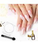 Beetles Gel Polish White Chrome Nail Powder - Mirror Effect Holographic Pigment for Nail Art - 1g Gift for Girls - 2023 Nail Trend DIY Salon - Mermaid Pearl - Buy Online on SooperMarket.com