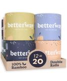 Betterway Bamboo Toilet Paper 3 PLY - Eco Friendly, Sustainable Toilet Tissue - 12 Double Rolls & 360 Sheets Per Roll - Septic Safe - Organic, Plastic Free, Compostable & Biodegradable - FSC Certified 12 Count (Pack of 1) - Buy Online on SooperMarket.com