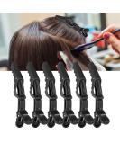 6pcs Black Crocodile Hair Sectioning Clips - Non-Slip Single Prong Hairpins for Salon & Hairdressing - Buy Online on SooperMarket.com