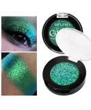 Afflano Single Green Eyeshadow Shimmery  Highly-Pigmented Multichrome Eyeshadow Green  Long-Lasting Color Changing Forest Green Glitter Eyeshadow  Holographic Duochrome Eye Shadow for Green Eye Makeup Green-gold-blue - Buy Online on SooperMarket.com