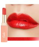 Oulac Moisturising Red Lipstick - Moisture Shine Tinted Lip Balm & Hydrating Lipstick for Dry Lips Medium Coverage Lip Colour | Juicy Look Glossy Finish Vegan Cruelty-Free (S6) Love Fighter - Buy Online on SooperMarket.com
