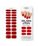 Moyou London Semi Cured Gel Nail Wraps - 20 Pcs Salon-Quality Manicure Set with Nail File & Cuticle Stick - Queen of Hearts - Buy Online on SooperMarket.com