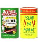 Louisiana Favorites No MSG Cajun Creole Seasoning Bundle - Tony Chachere's Original Creole & Slap Ya Mama Cajun Seasonings (8 oz each), Pack of 2 - Buy Online on SooperMarket.com