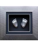 Anika-Baby BabyRice 6x5inch Baby Casting Kit in Brushed Pewter 3D Frame (Metallic Silver) - Buy Online on SooperMarket.com