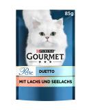 Gourmet PURINA GOURMET Perle Duetto wet cat food with salmon and pollock 26-pack (26 x 85g) - Buy Online on SooperMarket.com