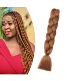 Gairyan Ombre Jumbo Braids Extensions - 24 100g Synthetic Box Braid Hair for Crochet & Twists (Light Auburn) - International Shipping Available - Buy Online on SooperMarket.com