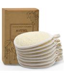 AVESEL Exfoliating Loofah Sponge Pads (Pack of 8) - 100% Natural Luffa and Terry Cloth Materials - Body Scrubber for Men and Women - Yellow (Loofah-08) - Buy Online on SooperMarket.com