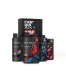Every Man Jack Marvel Collectors Box - Body Wash Gift Set | Vegan & Clean Ingredients | Fresh Air Coastal Thunder Crimson Oak Wakanda Herbs Fragrances - Buy Online on SooperMarket.com