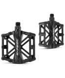 GPMTER Bike Pedals 9/16 for MTB, Mountain Road Bicycle Flat Pedal, with 16 Anti-Skid Pins -Universal Lightweight Aluminum Alloy Platform Pedal for Travel Cycle-Cross Bikes etc Black - Buy Online on SooperMarket.com