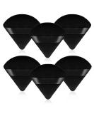 WLLHYF Triangle Powder Puff Set - 6 Piece Soft Velour Makeup Sponges for Mineral Powder, Loose Powder, Wet Dry Foundation - Beauty Tool for Body and Face - Black - Buy Online on SooperMarket.com