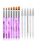 Uraqt brush set for nailart 12-part acrylic gel nail brush set nail brush acrylic brush for nails brush for gel nails brush nail design nail art dotting nail art nail for painting 12 pieces - Buy Online on SooperMarket.com