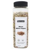 Natruen Whole White Peppercorn 18oz - Premium Grinder Refill | All Natural, Non-GMO, Vegan, Gluten Free | Kosher & Halal Compliant - Buy Online on SooperMarket.com