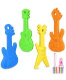 Meartchy 4 Pack Baby Teething Toys Cartoon Guitar Teether Toys for Baby Infants Silicone Chew Toy for Babies 0-24 Months - Buy Online on SooperMarket.com