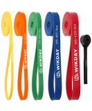 WIKDAY Resistance Bands Pull Up Bands Workout Bands for Exercise Thick Heavy Resistance Band Set with Door Anchor Elastic Bands for Body Stretching Crossfit Training at HomeGym for Men  Women Basis-Multi Color - Buy Online on SooperMarket.com