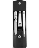 ZWILLING 3-Piece Manicure & Pedicure Set - Genuine Leather Nail Care Kit with Snap Fastener - Black Nail Clipper Included - International Shipping Available - Buy Online on SooperMarket.com
