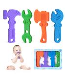TYRY.HU BPA Free Silicone Teething Toys - Baby Toothbrush Teether Chew Toy Set for Newborns - 4pcs (C) - Buy Online on SooperMarket.com