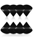 Auauy 8 PCs triangle makeup powder quaste face sponge powder puff washable reusable makeup sponge wet dry make -up tool for loose powder or foundation rouge (black) 8 black - Buy Online on SooperMarket.com