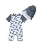 BONVERANO Baby Boys Swimsuit - Toddler Bathing Suit with UPF 50+ Sun Protection | Short-Sleeve Zipper One Piece Swimwear | 2-3 Years, Grey Turtle - Buy Online on SooperMarket.com