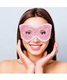 MIVORA Cooling Gel Mask for Puffy Eyes - Hot Cold Therapy for Migraine Headache, Dark Circles, Sinus Pain - Reusable - Light Blue (A-pink) - Buy Online on SooperMarket.com