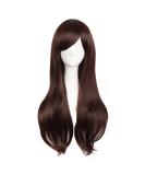 MapofBeauty 28" 70cm Long Curly Hair Ends Costume Cosplay Wig (Dark Brown) - Buy Online on SooperMarket.com