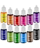 Food Coloring Set - 12 Color Food Grade Vibrant Food Dye Cherrysea Tasteless Liquid Color for Cake Decorating, Baking, Easter Egg, Icing, Fondant, Cooking, Slime Making DIY Supplies Kit - 0.35 Fl. oz (10 ml)/Bottles 0.35 Fl Oz (Pack of 12) - Buy Online on SooperMarket.com
